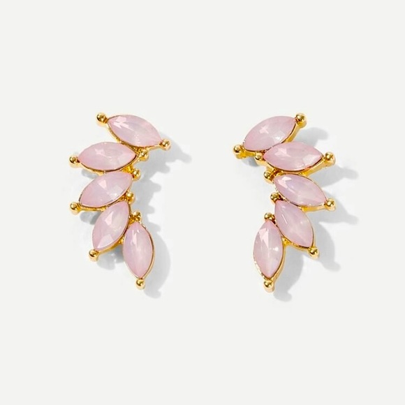 NWOT SHEIN pink stone earrings - Picture 2 of 10